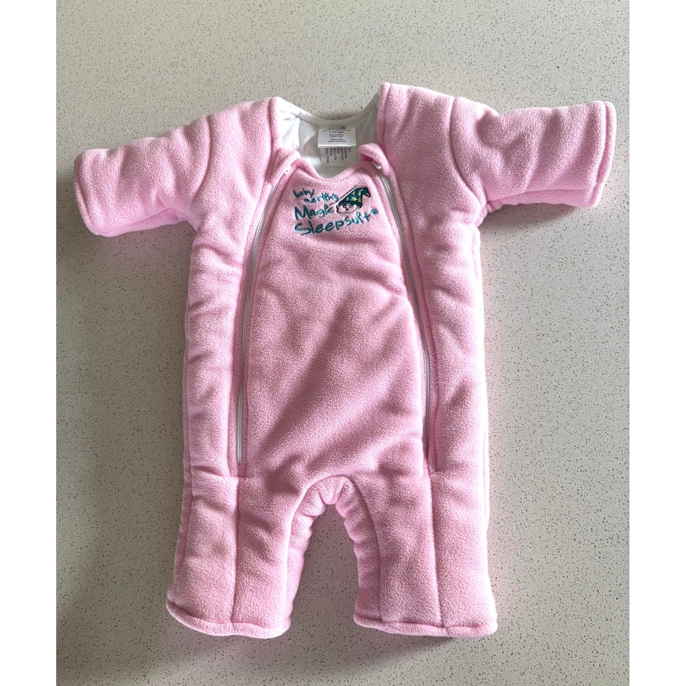 Baby Merlin's Magic Sleepsuit Pink Fleece Transition Swaddle 6-9M Montessori